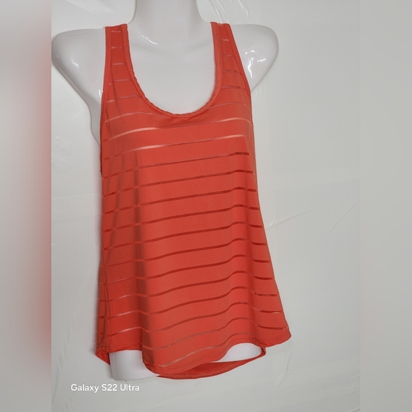 ZYIA Tops - ZYIA Women's Orange Striped Tank Top